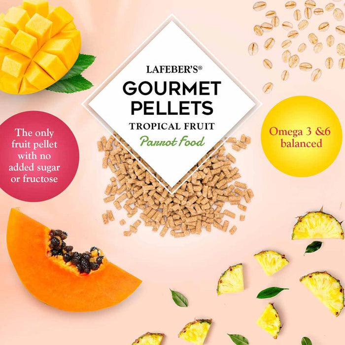 Lafeber Company Tropical Fruit Gourmet Pellets Parrot Bird Food 1.25lb