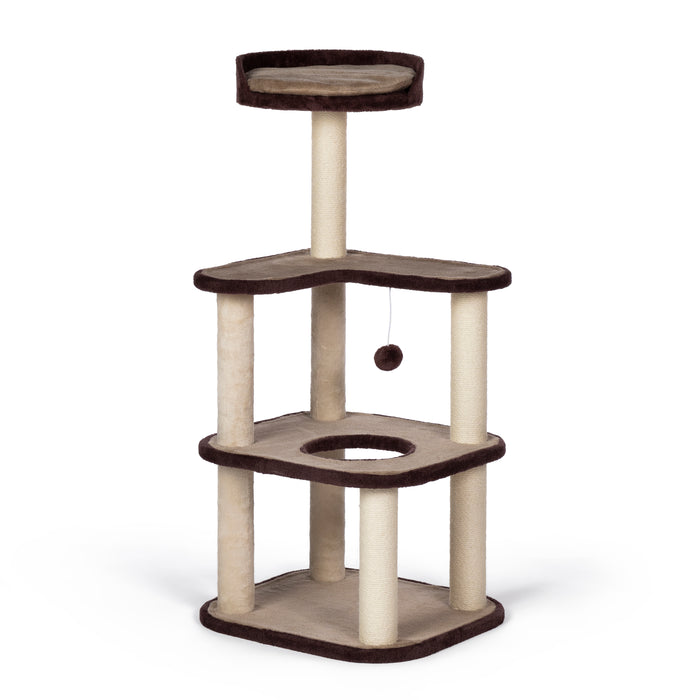 Prevue Pet Products Kitty's Level-Up Cat Tower, Plum & Gray