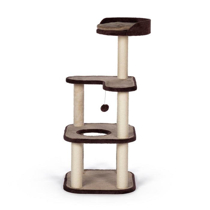 Prevue Pet Products Kitty's Level-Up Cat Tower, Plum & Gray