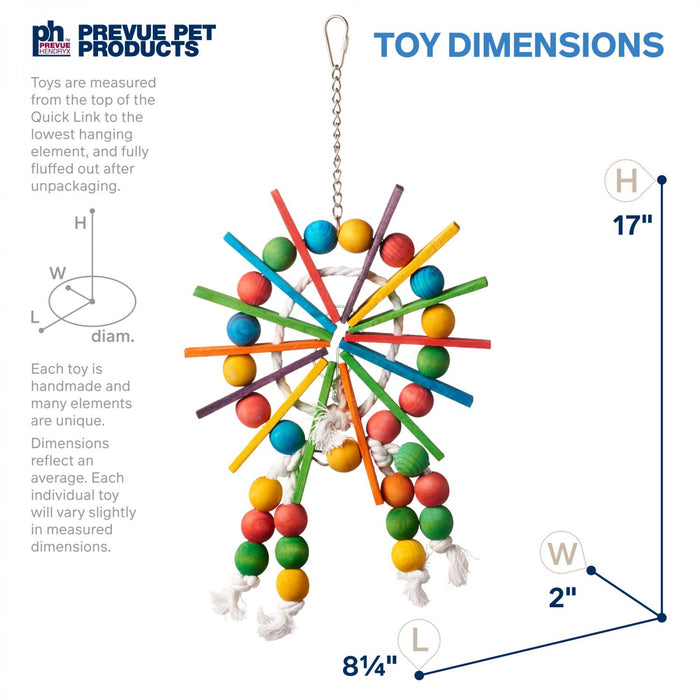 Prevue Pet Products Bodacious Bites Ferris Wheel Bird Toy, Multi-Colored