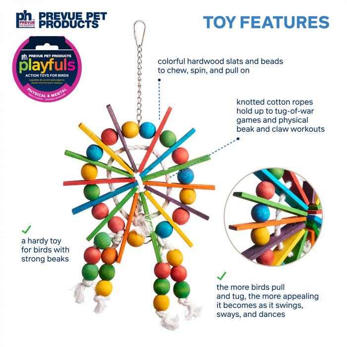 Prevue Pet Products Bodacious Bites Ferris Wheel Bird Toy, Multi-Colored