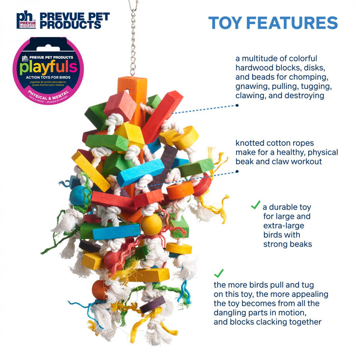 Prevue Pet Products Bodacious Bites Wizard Bird Toy, Multi-Colored