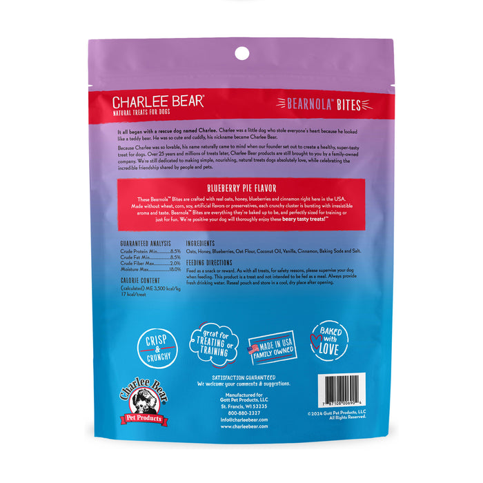 Charlee Bear Bearnola Dog Treats Blueberry Pie 8oz