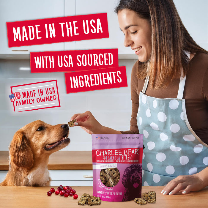 Charlee Bear Bearnola Dog Treats Cranberry Cobbler 8oz