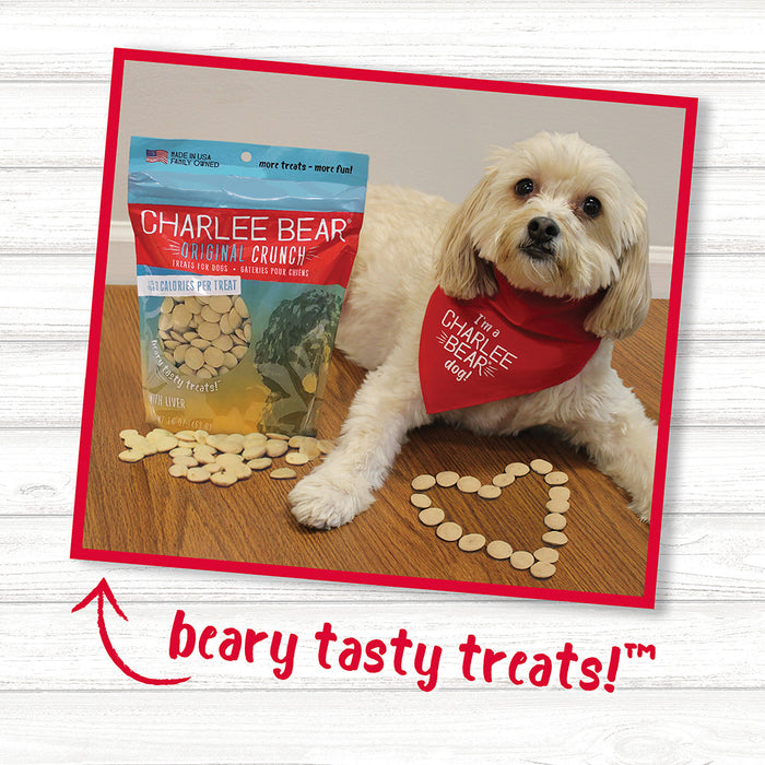 Charlee Bear Original Crunch Dog Treats Chicken Liver 16oz