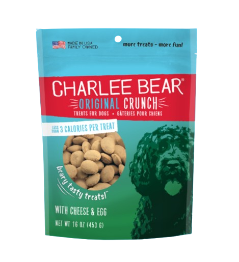 Charlee Bear Original Crunch Dog Treats Cheese & Egg 6oz