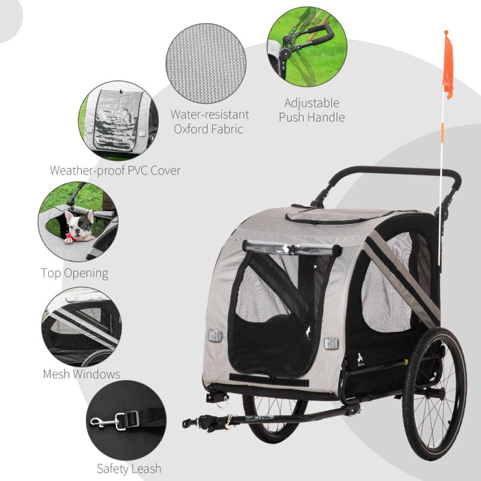 Furr Baby Gifts 2-In-1 Pet Bike Trailer Stroller