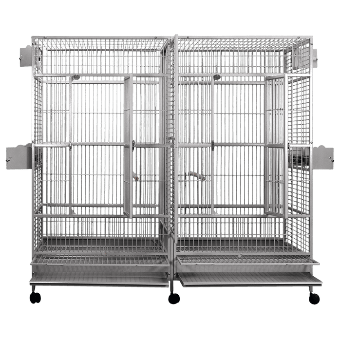 A&E Stainless Steel - 80"x40"x74" Stainless Steel Huge Double Macaw