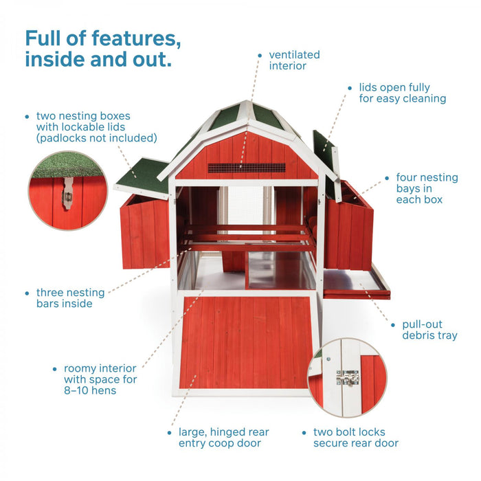 Prevue Pet Products Deluxe Double Nest Chicken Breeding Coop