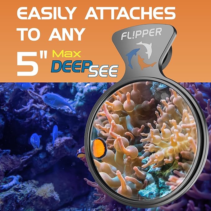 Flipper Aquarium Products - DeepSee Viewer Black Max 5" - Orange Filter - 3 - Image 11
