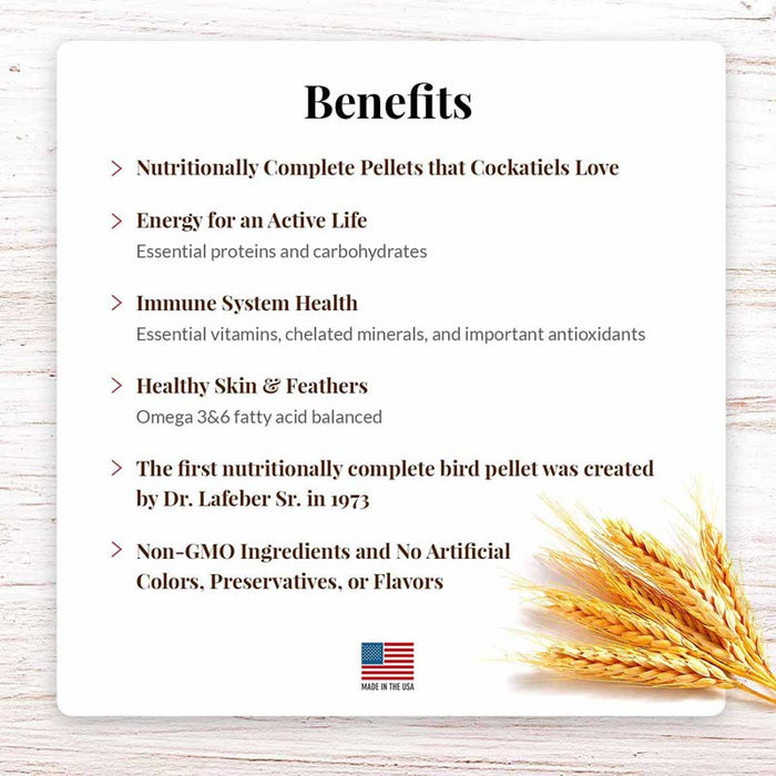 Lafeber Company Premium Daily Pellets for Cockatiels 5lb