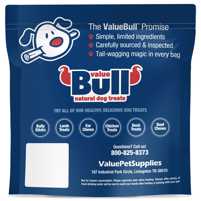 Value Pet Supplies ValueBull USA Beef Lung Dog Chews, Sliced - 1 lb