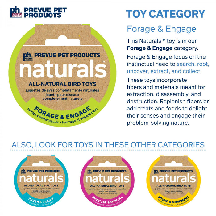 Prevue Pet Products Naturals Double Coconut Walk for Small Animals and Birds