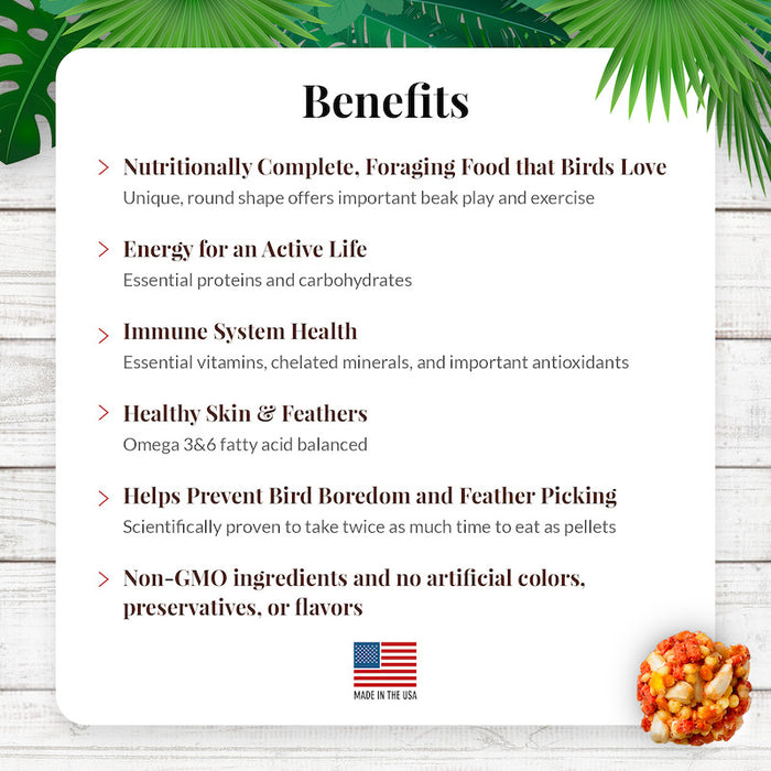 Lafeber Company Tropical Fruit Nutri-Berries Macaws & Cockatoos Food 10oz