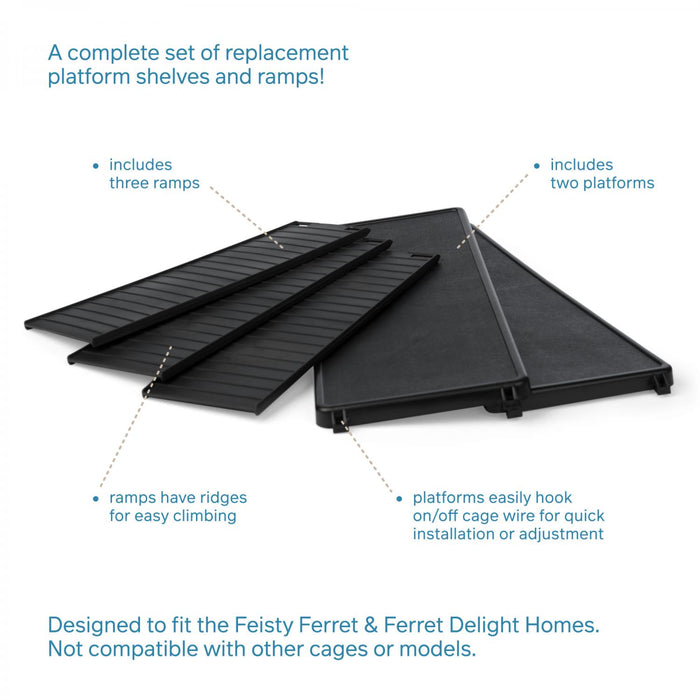 Prevue Pet Products Replacement Platform Shelves and Ramps for 485 Feisty Ferret Cage