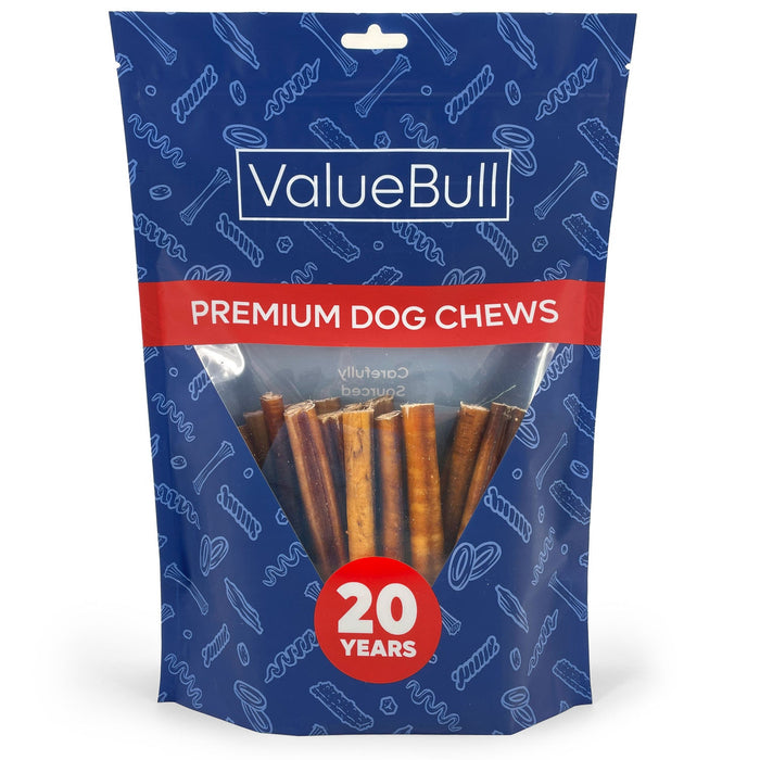 Value Pet Supplies ValueBull Bully Sticks for Dogs, Medium 6 Inch, 25 Count
