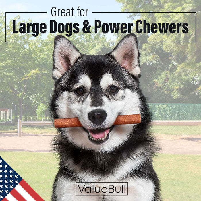 Value Pet Supplies ValueBull USA Collagen Sticks for Dogs, 6 Inch Jumbo Chews, Natural Long-Lasting Dog Treats, 50 Count