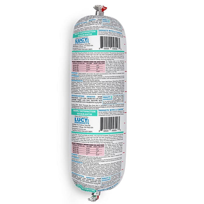 Lucy Pet Products Dog Food Roll Beef 1lb