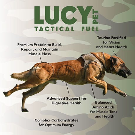 Lucy Pet Products Tactical Fuel Dry Dog Food Chicken, Brown Rice & Oatmeal 30lbs