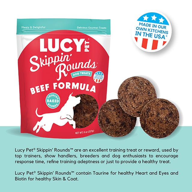 Lucy Pet Products Skippin' Rounds Dog Treat Beef 8oz