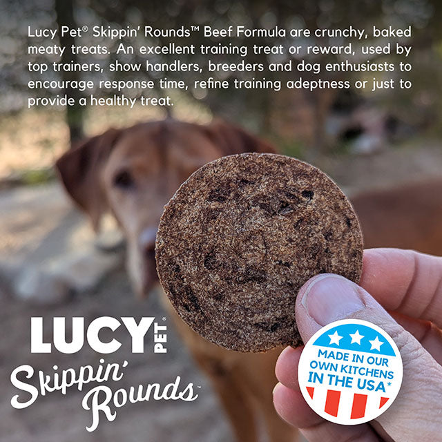 Lucy Pet Products Skippin' Rounds Dog Treat Beef 8oz