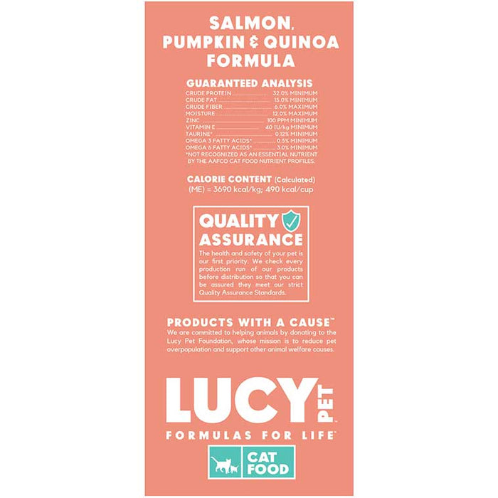 Lucy Pet Products Formulas for Life Dry Cat Food Salmon, Pumpkin & Quinoa 4lbs