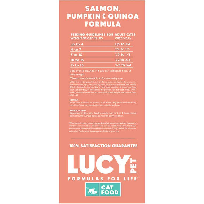 Lucy Pet Products Formulas for Life Dry Cat Food Salmon, Pumpkin & Quinoa 4lbs
