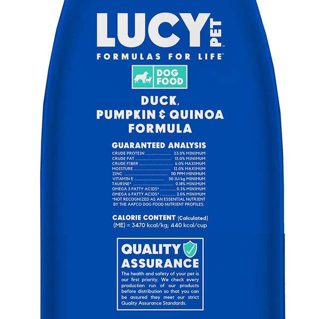 Lucy Pet Products Formula for Life L.I.D. Dry Dog Food Duck, Pumpkin & Quinoa 12lb