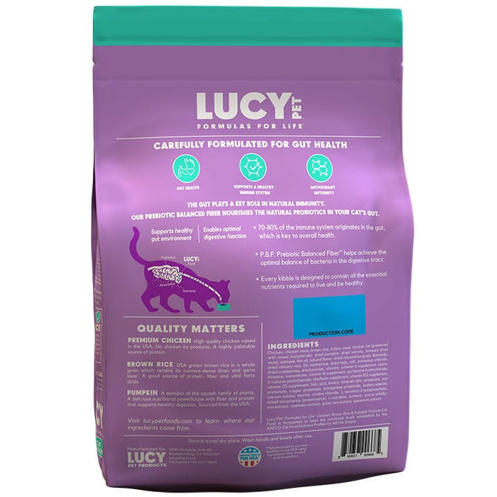 Lucy Pet Products Formulas for Life Dry Cat Food Chicken, Brown Rice & Pumpkin 4lbs