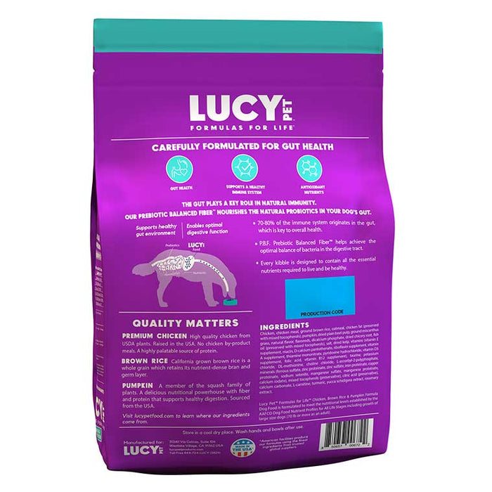 Lucy Pet Products Formula for Life L.I.D. Dry Dog Food Chicken, Brown Rice & Pumpkin 25lb
