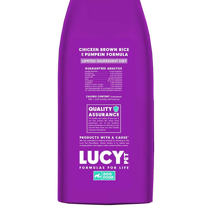 Lucy Pet Products Formula for Life L.I.D. Dry Dog Food Chicken, Brown Rice & Pumpkin 25lb
