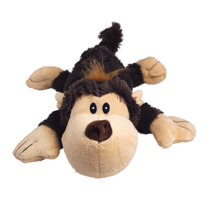 KONG Cozie Spunky Monkey Plush Dog Toy Brown MD - Image 6