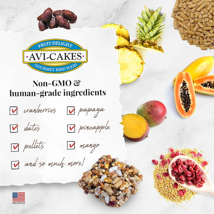 Lafeber Company Fruit Delight Avi-Cakes Parrot Treat 8oz