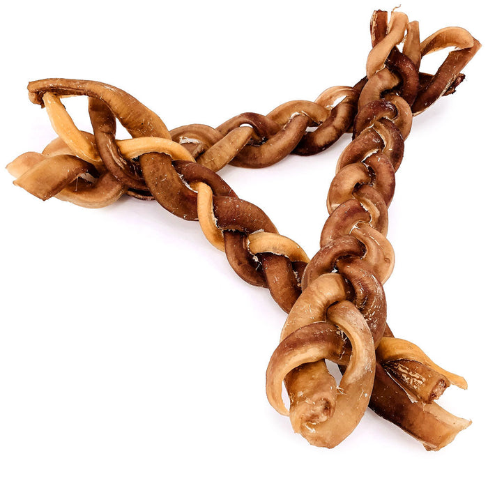 Value Pet Supplies ValueBull Braided Bully Sticks for Large Dogs, Thick 12 Inch, 10 Count