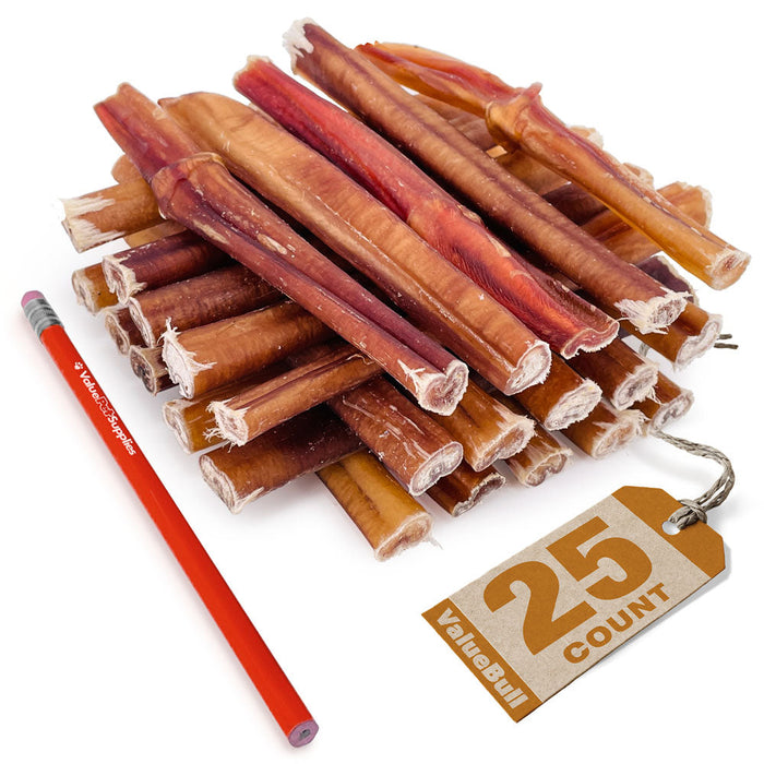 Value Pet Supplies ValueBull USA Bully Sticks for Dogs, Medium 6 Inch, 25 Count