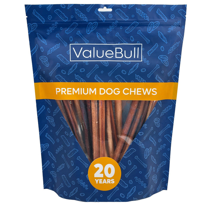 Value Pet Supplies ValueBull Bully Sticks for Dogs, Medium 12 Inch, 25 Count