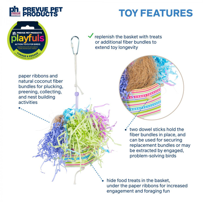 Prevue Pet Products Playfuls Basket Banquet Bird Toy
