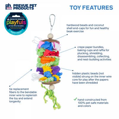 Prevue Pet Products Playfuls Laundry Day Bird Toy