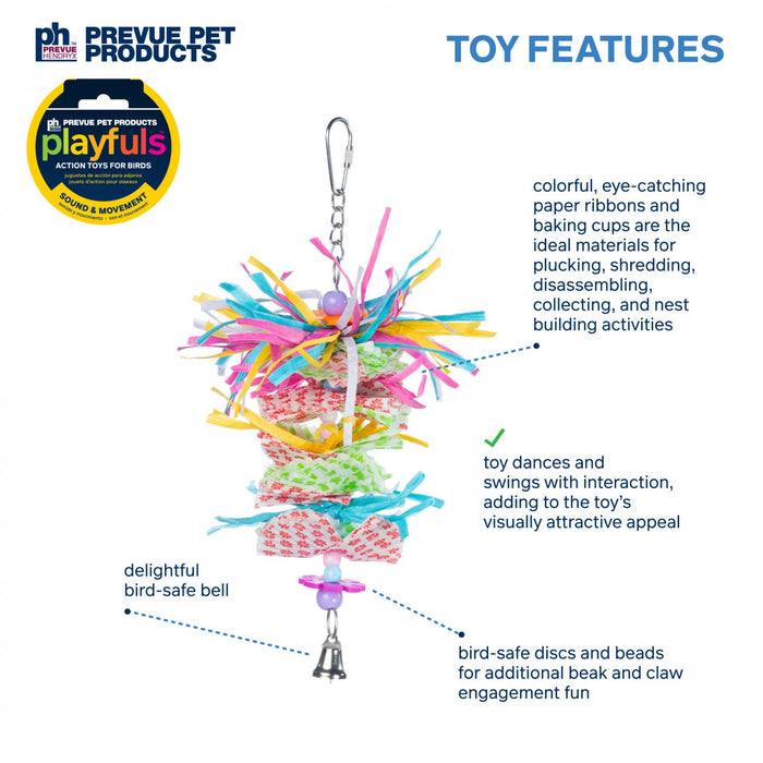 Prevue Pet Products Playfuls Miami Frost Bird Toy