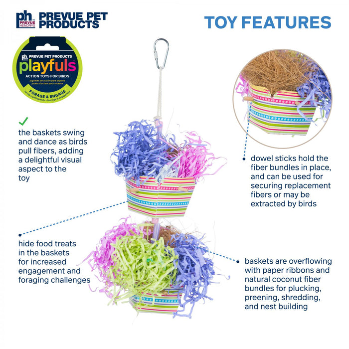 Prevue Pet Products Playfuls Baskets of Bounty Bird Toy