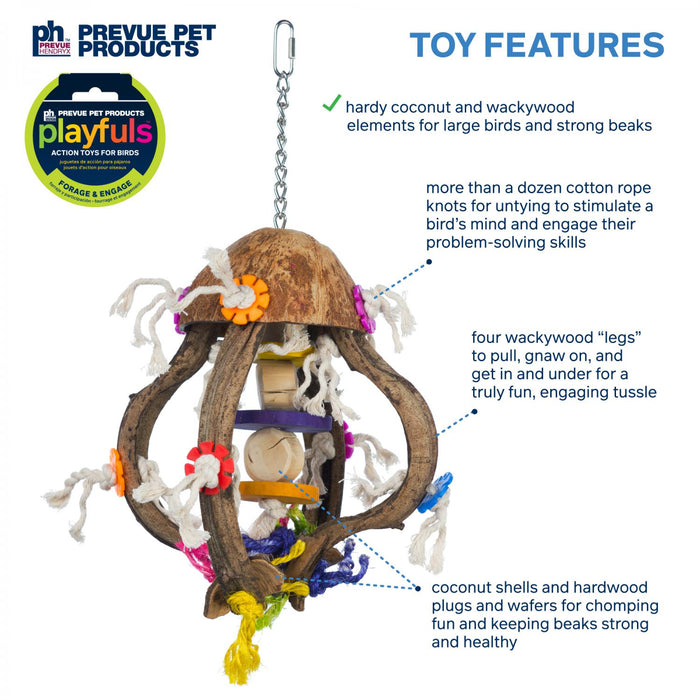 Prevue Pet Products Playfuls Jellyfish Bird Toy