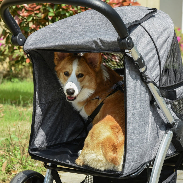 Furr Baby Gifts Travel Pet Stroller with Adjustable Handlebar