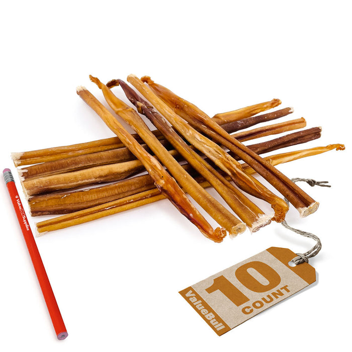 Value Pet Supplies ValueBull USA Bully Sticks for Small Dogs, Thin 12 Inch, 10 Count