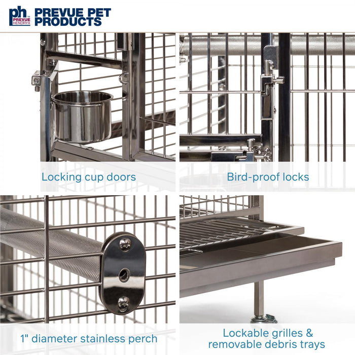 Prevue Pet Products Large Stainless Steel Bird Cage