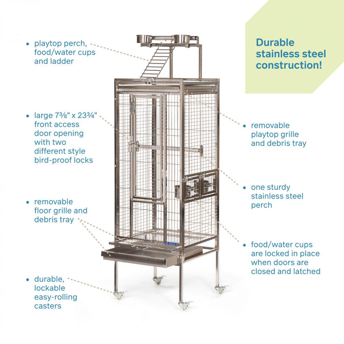 Prevue Pet Products Small Stainless Steel Bird Cage