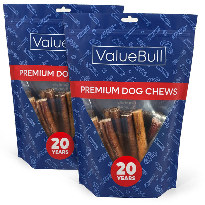 Value Pet Supplies ValueBull Bully Sticks for Large Dogs, Super Jumbo 6 Inch, 50 Count