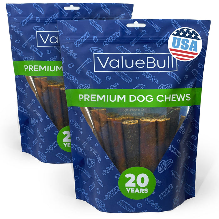 Value Pet Supplies ValueBull USA Collagen Sticks for Dogs, 6 Inch Jumbo Chews, Natural Long-Lasting Dog Treats, 50 Count