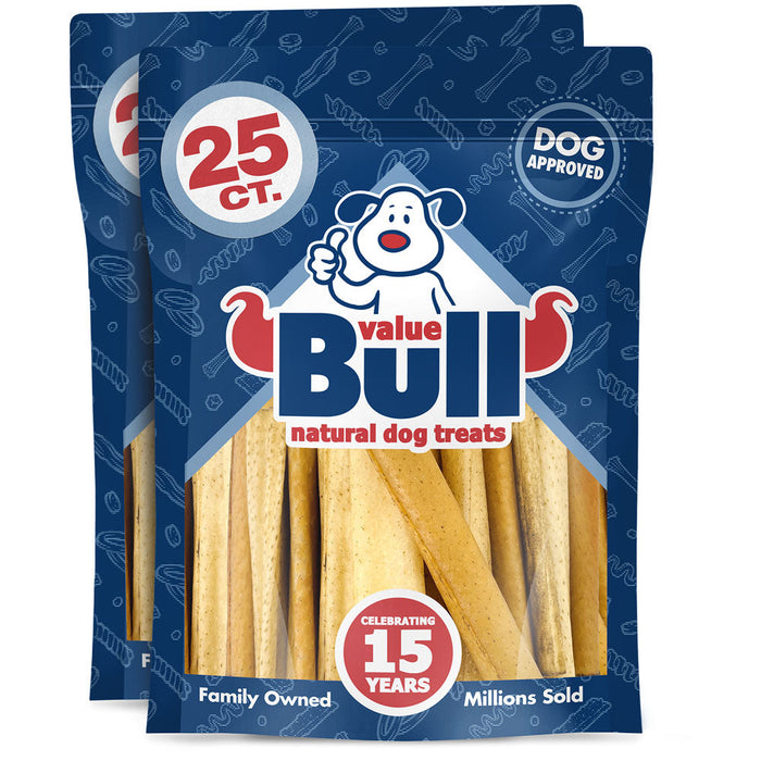 Value Pet Supplies ValueBull USA Pig Skin Retriever Rolls, 4 Inch, Smoked, 50 Count