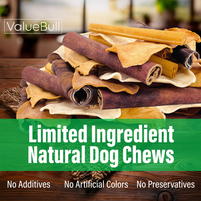 Value Pet Supplies ValueBull USA Collagen Dog Chews, Fun Shapes Variety Mix, Natural Long-Lasting Dog Treats - 1 lbs