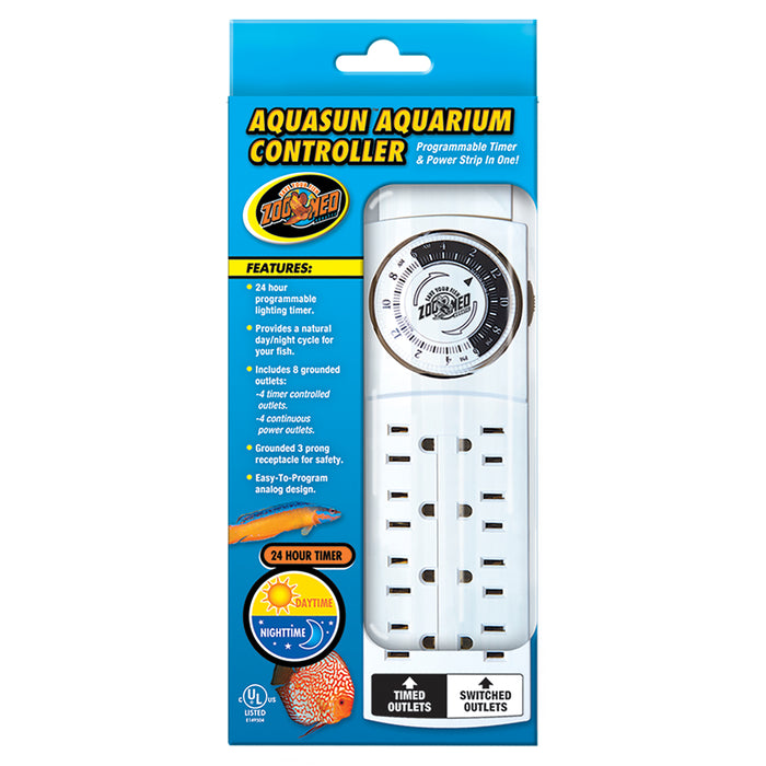 Zoo Med AquaSun Aquarium Controller Timer and Power Strip White